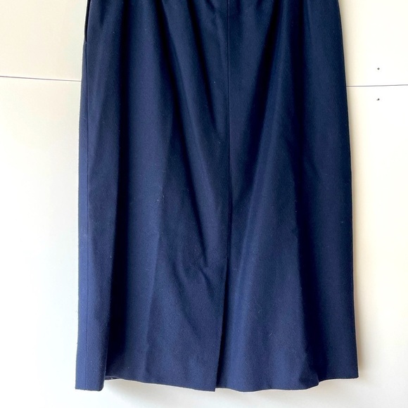 Pendleton Women's Plus Size Navy Blue Skirt 100% Virgin Wool, Sz 14 - Picture 6 of 10